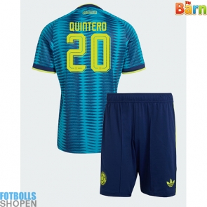 Billiga Colombia Juan Fernando Quintero #20 Bortatröja Barn VM 2026 Kortärmad (+ Korta byxor)